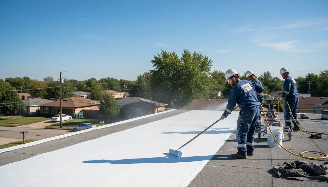 Commercial roof coating in Sterling, PA near me